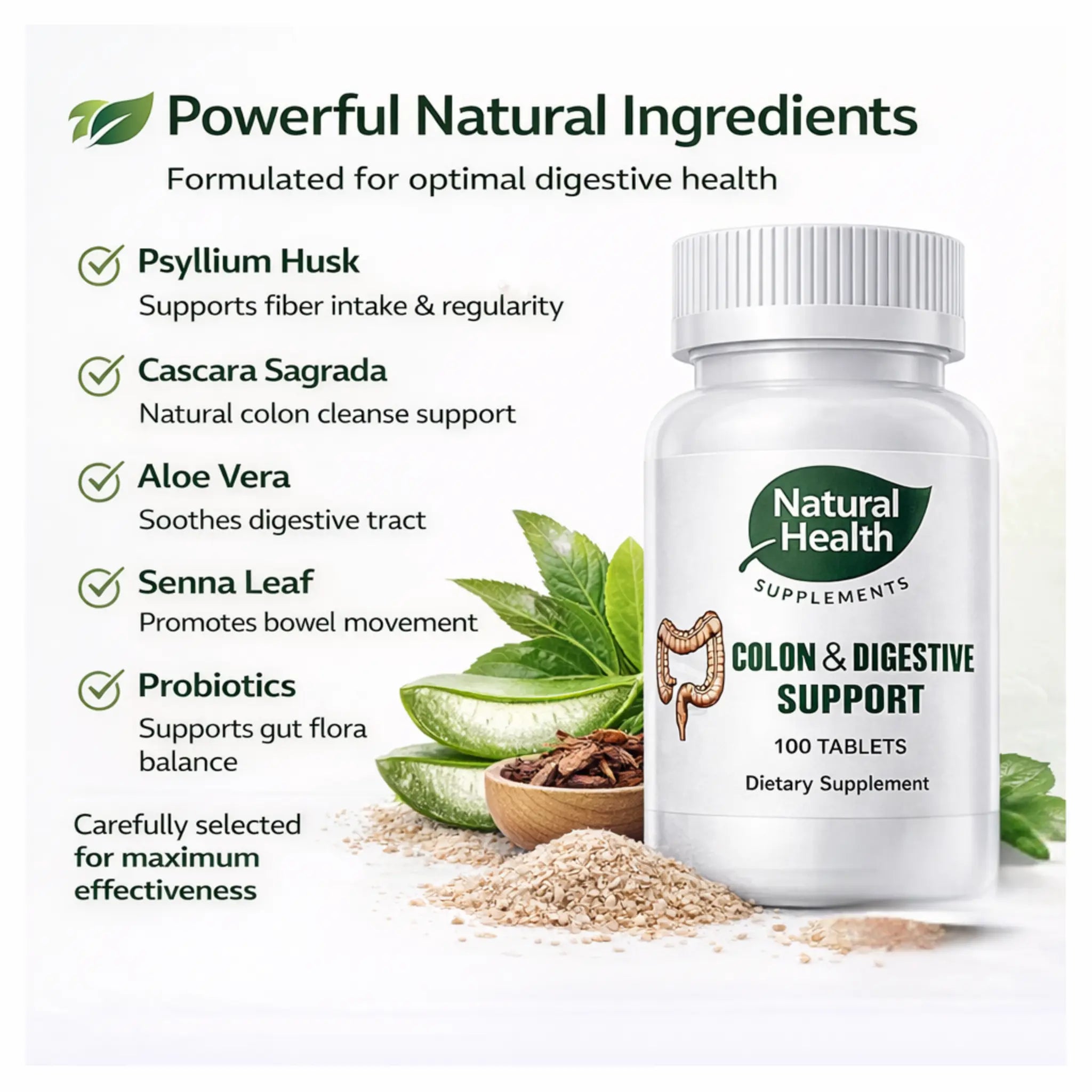 Colon & Digestive Support, 100 Tablets